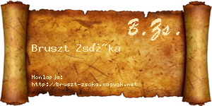 Bruszt Zsóka névjegykártya